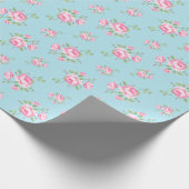 Effen kleur van Roos Bloempatroon Alleen wikkelen Cadeaupapier (Hoek)