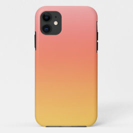 Effen kleuren - Geel tot Misty Pink ombre iPhone 11 Hoesje