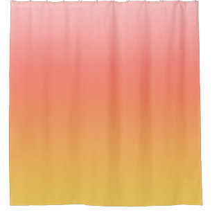 Effen kleuren - Geel tot Misty Pink ombre Douchegordijn