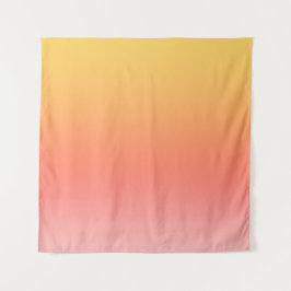 Effen kleuren - Geel tot Misty Pink ombre Wandkleed