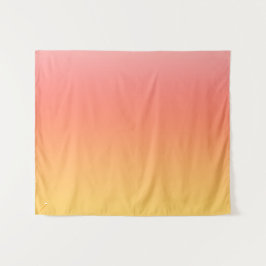 Effen kleuren - Geel tot Misty Pink ombre Wandkleed