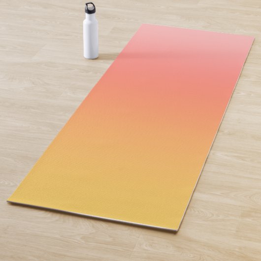 Effen kleuren - Geel tot Misty Pink ombre Yogamat (In situ)