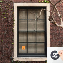 Effen oude spin raamsticker