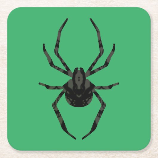 Effen oude spin vierkante kartonnen onderzetter (Voorkant)