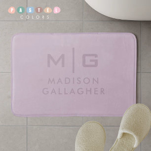 Effen Zachte Licht Pastel Lavendel Paarse Kleur Badmat
