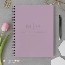 Effen zachte licht pastel lavendel paarse kleur notitieboek