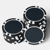 Effen zwart saffier kleur pokerchips (Opstapeling)