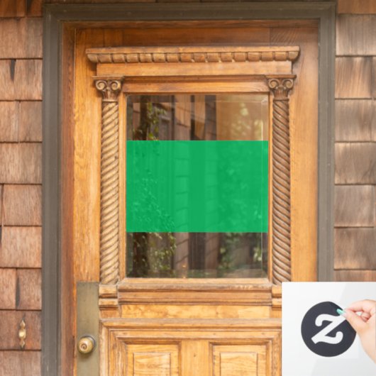 Effengroene achtergrond raamsticker (Huis Deur)
