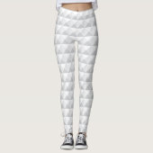 Effet 3D futuriste Leggings Pyramides blancs (Devant)