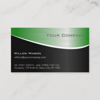 Effet acier vert, Carte de visite professionnel