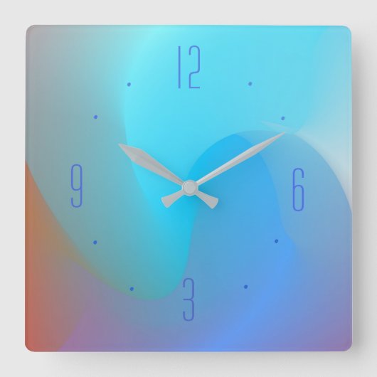 Effet aquarelle Bleu/Aqua/Terra > Horloges simples (Recto)