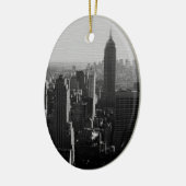 Effet Bois noir et blanc NYC Ornement de Noël (Gauche)