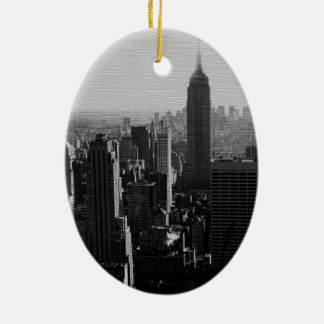 Effet Bois noir et blanc NYC Ornement de Noël
