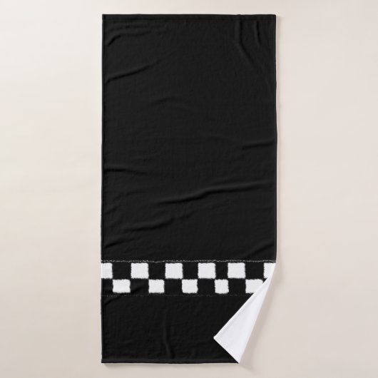 Effet Checkered noir et blanc d'éclaboussure (Serviette de bain)