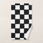 Effet Checkered noir et blanc d'éclaboussure (Serviette à main)
