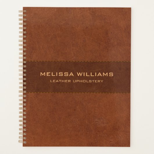 Effet Cuir Brown avec points (Devant)