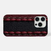 Effet cuir noir et rouge (Verso Horizontal)