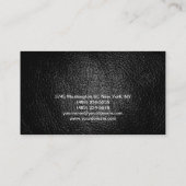 Effet cuir Professionnel Carte de visite moderne (Dos)