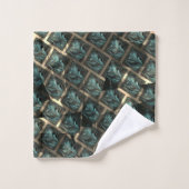 Effet de brique gris bleu, sous tache foncée en li (Gant de toilette)
