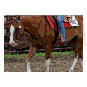 Effet de dessin animé de cheval occidental