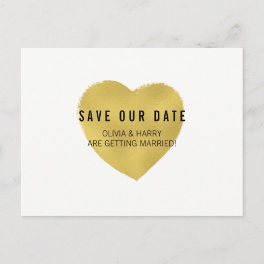 Effet de fioul Coeur d'or | Enregistrer La Carte P (Devant)