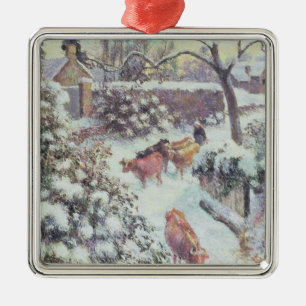 Effet de Neige a Montfoucault, 1882 Metalen Ornament