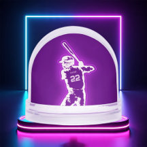 Effet de néon lumineux pour joueur de baseball per