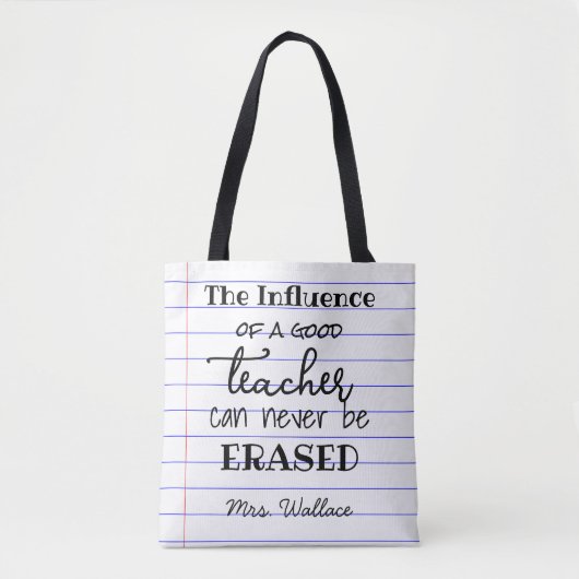 Effet de papier de ligne influence le sac de l'ens (Devant)