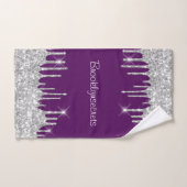 Effet de Parties scintillant gris argenté Déchets (Serviette à main)