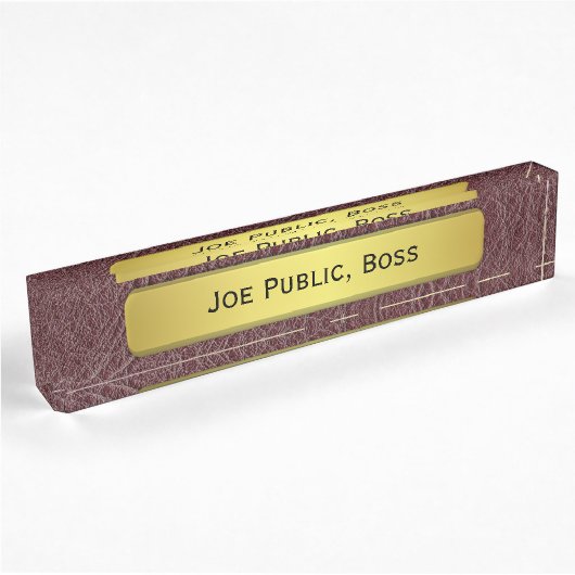 Effet de plaque d'identification de l'or de