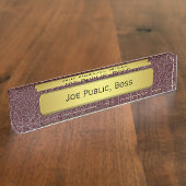 Effet de plaque d'identification de l'or de (Taille)