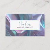 Effet de tissu holographique QR carte de visite (Devant)