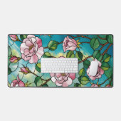 Effet de vitrail floral Fleurs roses Botanique (Clavier et souris)
