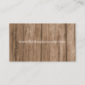 effet en bois nom sculpté carte de visite (Dos)