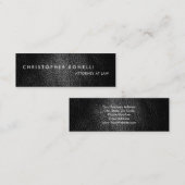 Effet en cuir gris mince Carte de visite de plaine (Devant / Derrière)