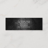 Effet en cuir gris mince Carte de visite de plaine (Dos)