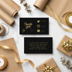 Effet Foil merci Liens sociaux insérer la carte