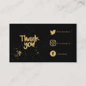 Effet Foil merci Liens sociaux insérer la carte (Devant)