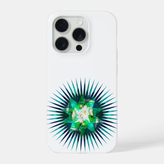 Effet kaléidoscope de fleur de cactus aqua, (Verso)