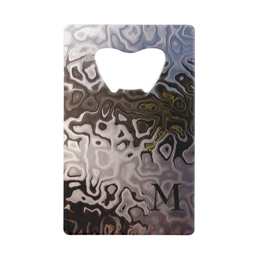 Effet miroitant gris Brown décoré d'un monogramme (Devant)