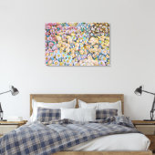 EFFET MOSAÏQUE Fleurs de chrysanthème sur toile (Insitu(Chambre))
