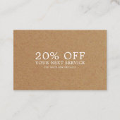 Effet papier Kraft - Bon de réduction (Devant)
