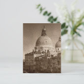 Effet Papier Sepia Venise Grand Canal Carte Postal (Debout devant)