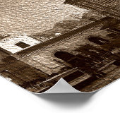 Effet Papier Sepia Venise Grand Canal Poster (Coin)