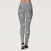 Effet Parties scintillant argent Leggings femmes (Dos)