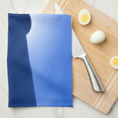 Effet phare - Serviette de cuisine bleue (Quart Plié)
