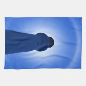 Effet phare - Serviette de cuisine bleue (Horizontal)