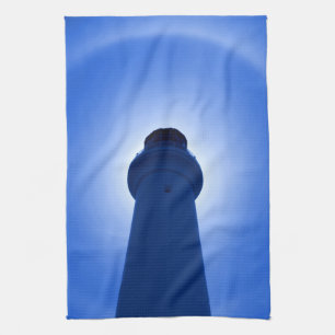 Effet phare - Serviette de cuisine bleue