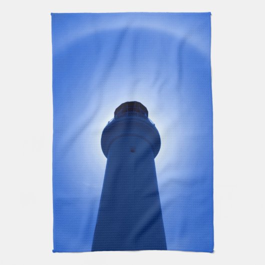 Effet phare - Serviette de cuisine bleue (Vertical)