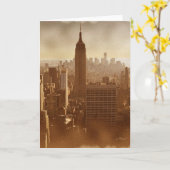 Effet photo endommagé Carte de voeux New York (Fleur jaune)